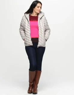 Christine Laure Pulls|Maille*Pull rayé fuchsia prune