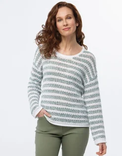 Christine Laure Pulls|Maille*Pull rayé tilleul