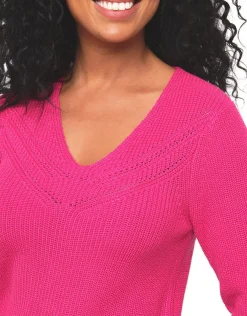 Christine Laure Pulls|Maille*Pull rose fuchsia irisé