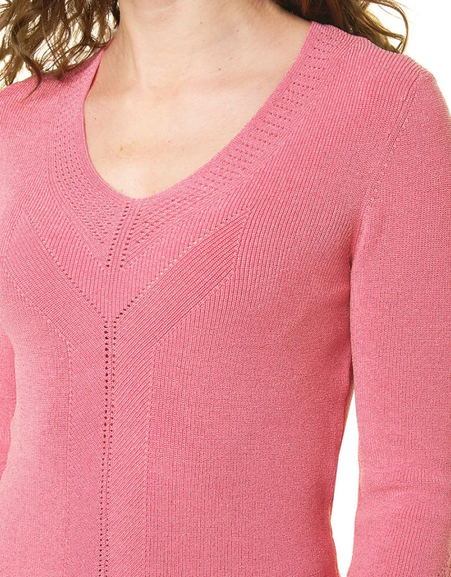 Christine Laure Pulls|Maille*Pull rose irisé