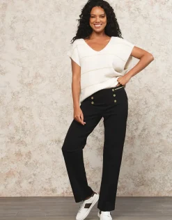 Christine Laure Pulls|Maille*Pull sans manches blanc