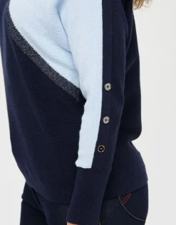 Christine Laure Pulls|Maille*Pull tricolore ample