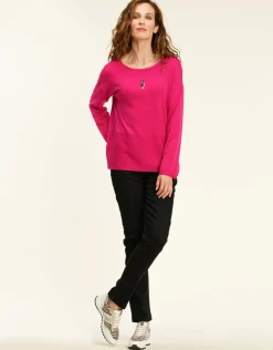 Christine Laure Pulls|Maille*Pull tunique fuchsia