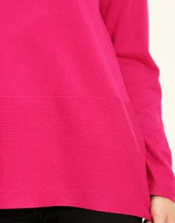 Christine Laure Pulls|Maille*Pull tunique fuchsia