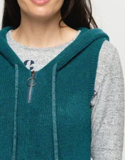 Christine Laure Pulls|Maille*Pull vert sans manches