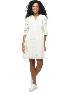 Christine Laure Robes|Robes & Jupes*Robe blanche broderies