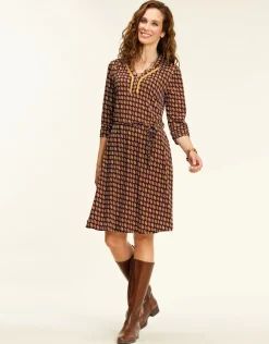 Christine Laure Robes|Robes & Jupes*Robe bordeaux doré