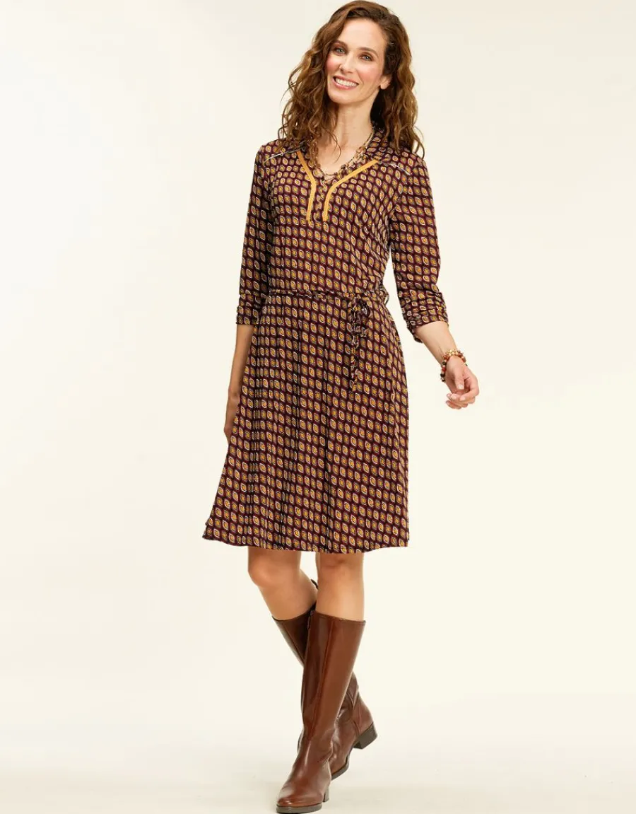 Christine Laure Robes|Robes & Jupes*Robe bordeaux doré