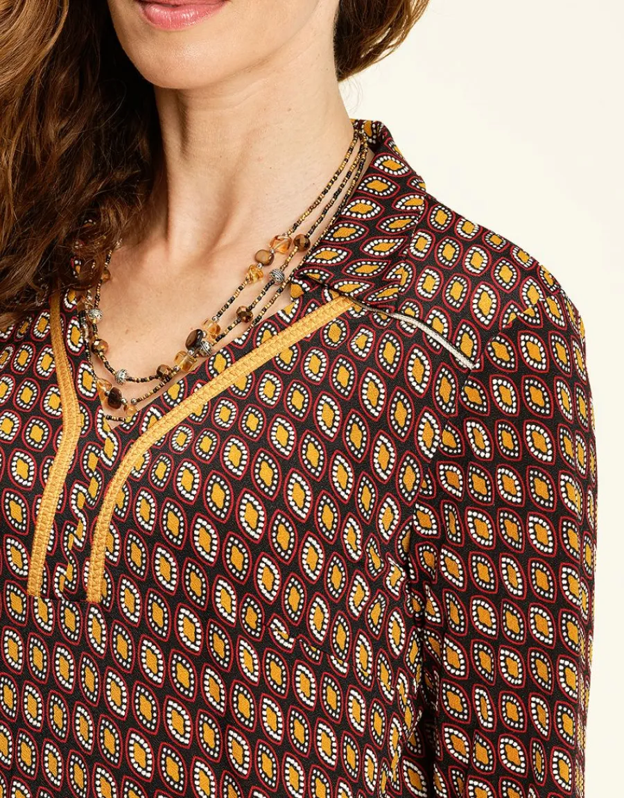 Christine Laure Robes|Robes & Jupes*Robe bordeaux doré