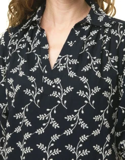 Christine Laure Robes|Robes & Jupes*Robe brodée bleu marine