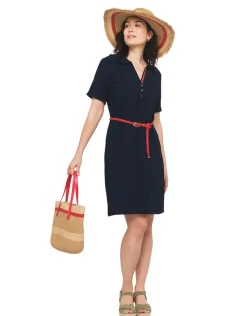 Christine Laure Robes|Robes & Jupes*Robe chemisier marine