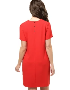 Christine Laure Robes|Robes & Jupes*Robe chic crêpe rouge