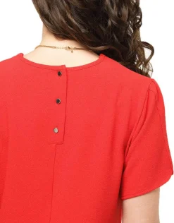 Christine Laure Robes|Robes & Jupes*Robe chic crêpe rouge