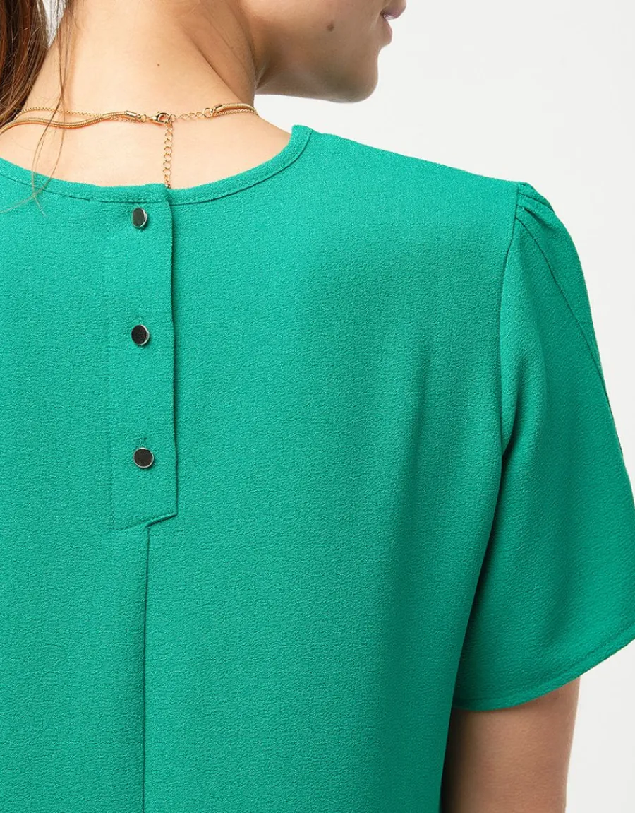 Christine Laure Robes|Robes & Jupes*Robe chic crêpe vert