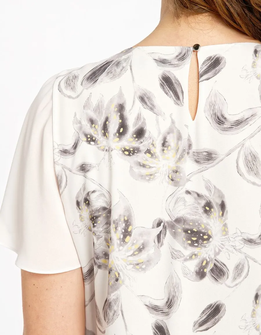 Christine Laure Robes|Robes & Jupes*Robe chic écrue à volants