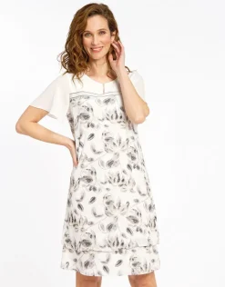 Christine Laure Robes|Robes & Jupes*Robe chic écrue à volants