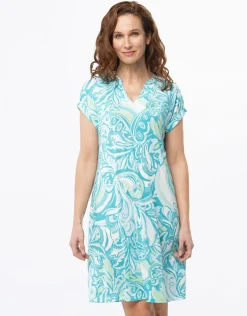 Christine Laure Robes|Robes & Jupes*Robe chic imprimé bleu