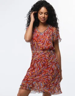 Christine Laure Robes|Robes & Jupes*Robe chic imprimé rouge