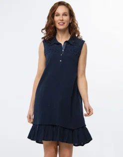 Christine Laure Robes|Robes & Jupes*Robe coton bleu marine