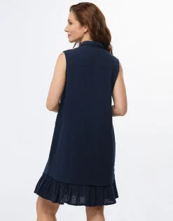 Christine Laure Robes|Robes & Jupes*Robe coton bleu marine