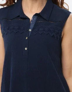 Christine Laure Robes|Robes & Jupes*Robe coton bleu marine