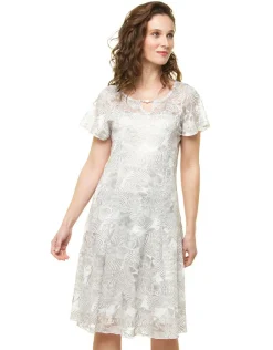 Christine Laure Robes|Robes & Jupes*Robe dentelle argentée