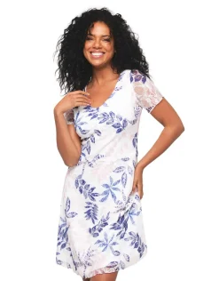 Christine Laure Robes|Robes & Jupes*Robe dentelle blanc bleu