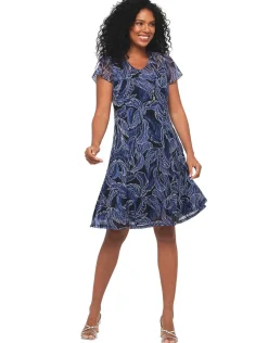 Christine Laure Robes|Robes & Jupes*Robe dentelle bleue