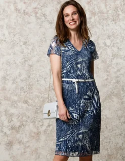 Christine Laure Robes|Robes & Jupes*Robe dentelle marine