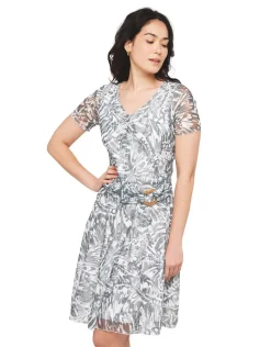 Christine Laure Robes|Robes & Jupes*Robe dentelle vert kaki