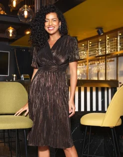 Christine Laure Robes|Robes & Jupes*Robe drapée chic noir