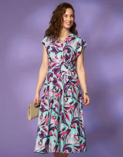 Christine Laure Robes|Robes & Jupes*Robe drapée imprimée