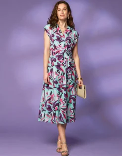 Christine Laure Robes|Robes & Jupes*Robe drapée imprimée