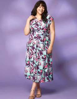 Christine Laure Robes|Robes & Jupes*Robe drapée imprimée