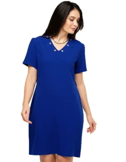 Christine Laure Robes|Robes & Jupes*Robe droite bleu roi