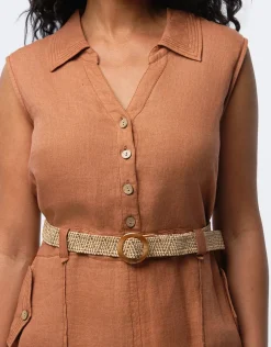 Christine Laure Robes|Robes & Jupes*Robe en lin marron