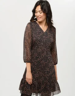 Christine Laure Robes|Robes & Jupes*Robe fluide plissée noire