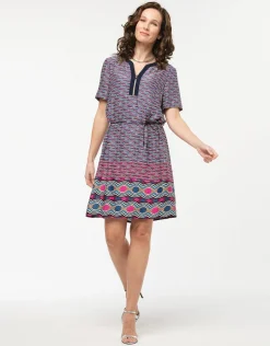 Christine Laure Robes|Robes & Jupes*Robe fuchsia imprimée