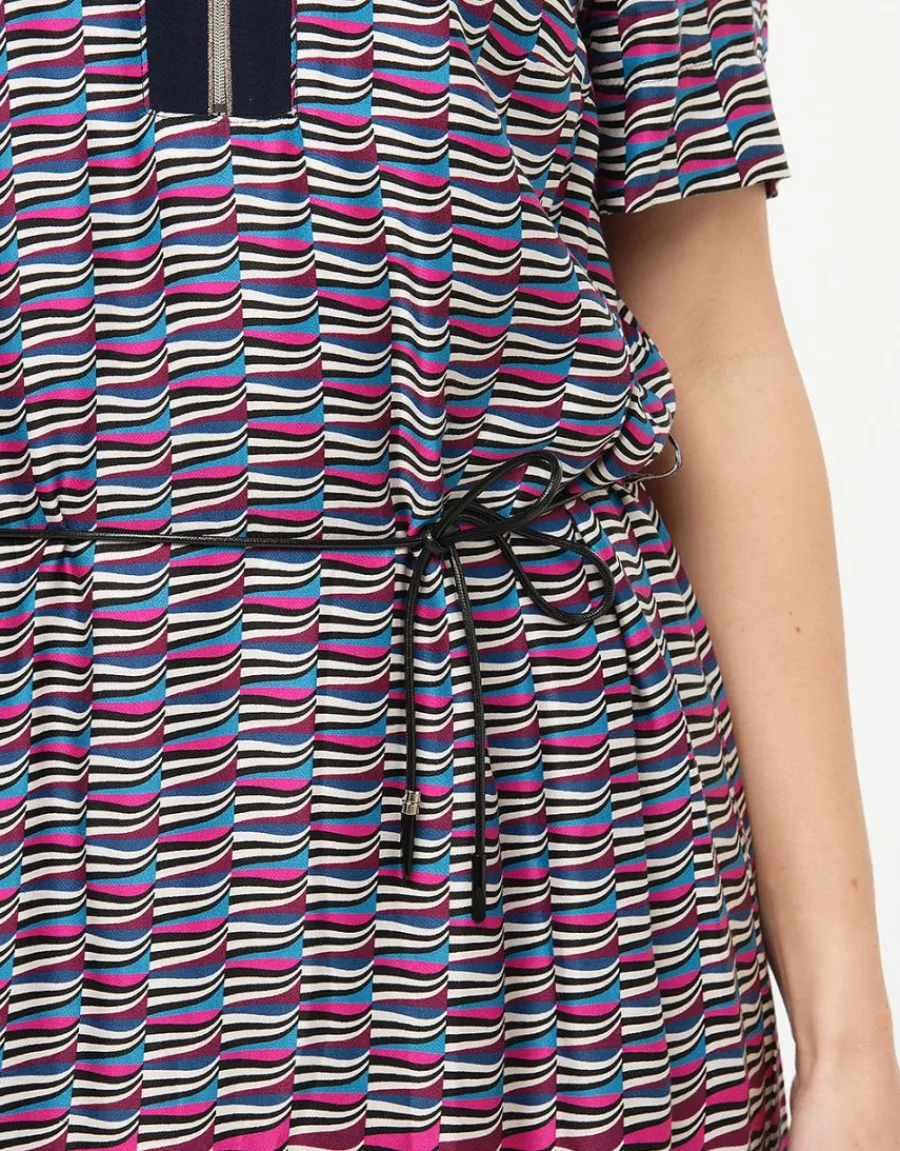 Christine Laure Robes|Robes & Jupes*Robe fuchsia imprimée