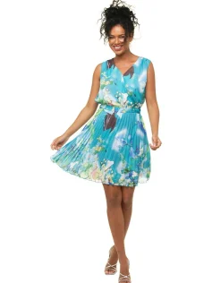 Christine Laure Robes|Robes & Jupes*Robe habillée bleu vert