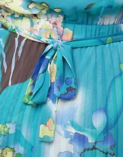 Christine Laure Robes|Robes & Jupes*Robe habillée bleu vert