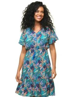 Christine Laure Robes|Robes & Jupes*Robe imprimé bleu