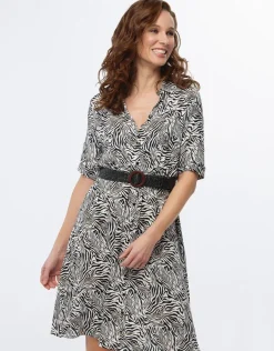 Christine Laure Robes|Robes & Jupes*Robe imprimé zébré