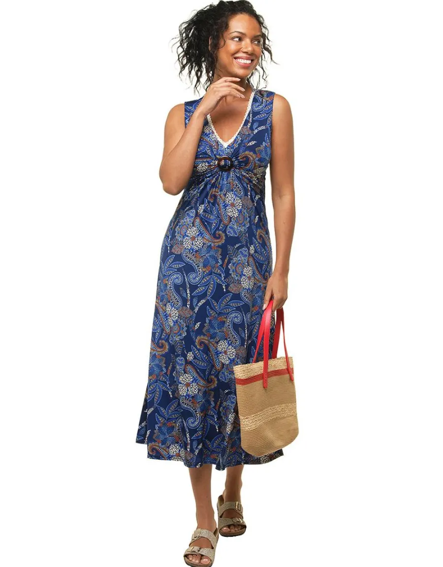 Christine Laure Robes|Robes & Jupes*Robe longue bleu