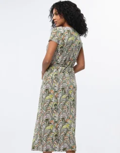 Christine Laure Robes|Robes & Jupes*Robe longue imprimé kaki