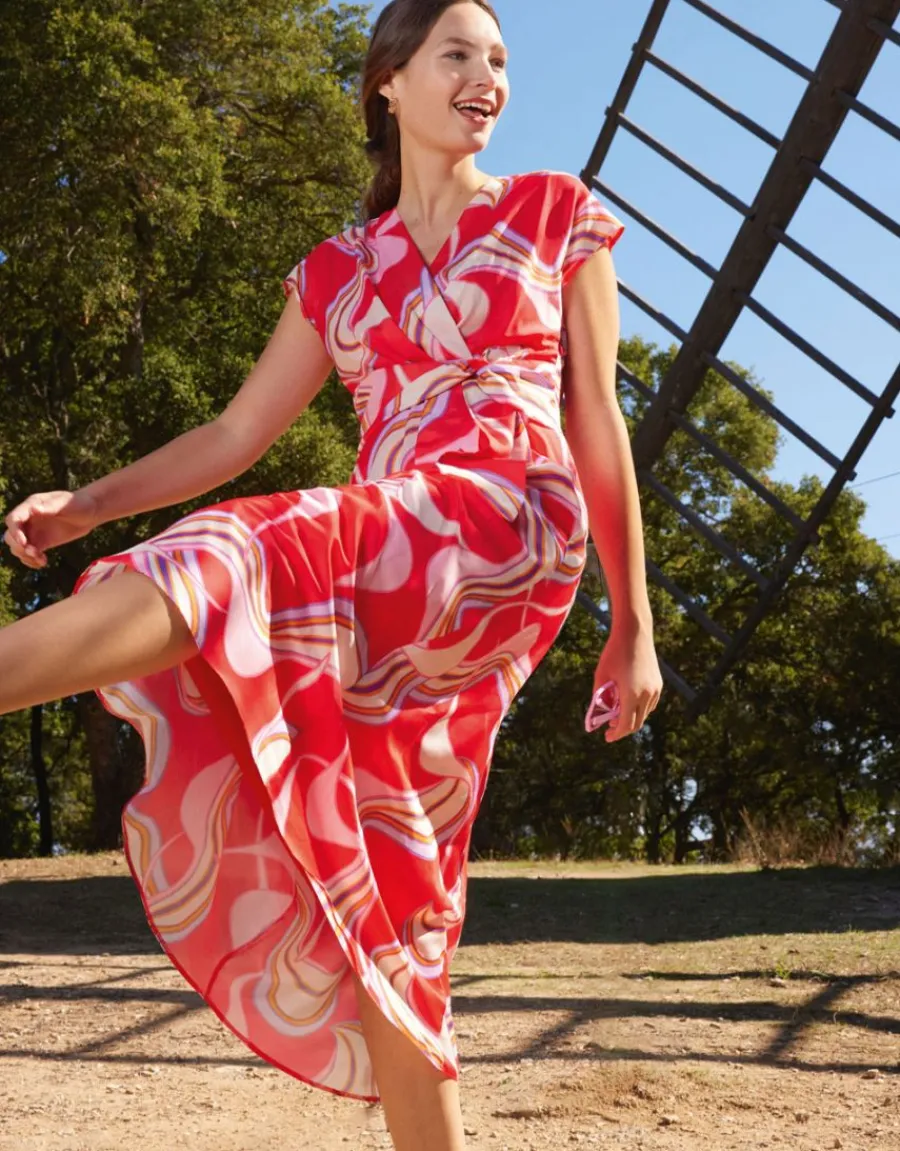 Christine Laure Robes|Robes & Jupes*Robe longue rose chic