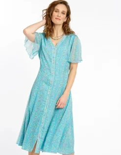 Christine Laure Robes|Robes & Jupes*Robe longue turquoise