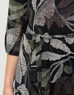 Christine Laure Robes|Robes & Jupes*Robe motif feuillage noir