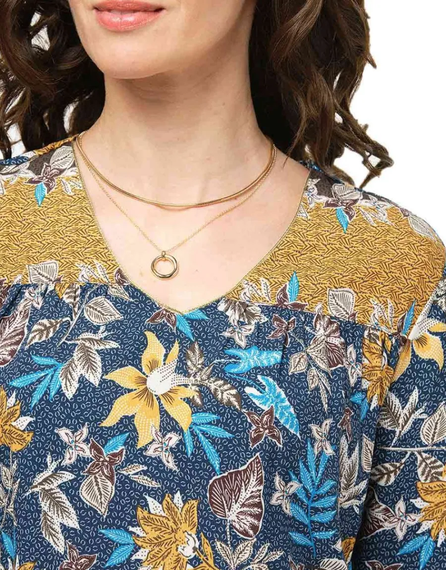 Christine Laure Robes|Robes & Jupes*Robe motifs floraux bleu