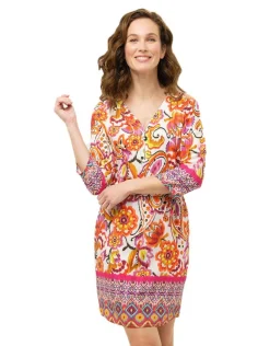 Christine Laure Robes|Robes & Jupes*Robe orange imprimée